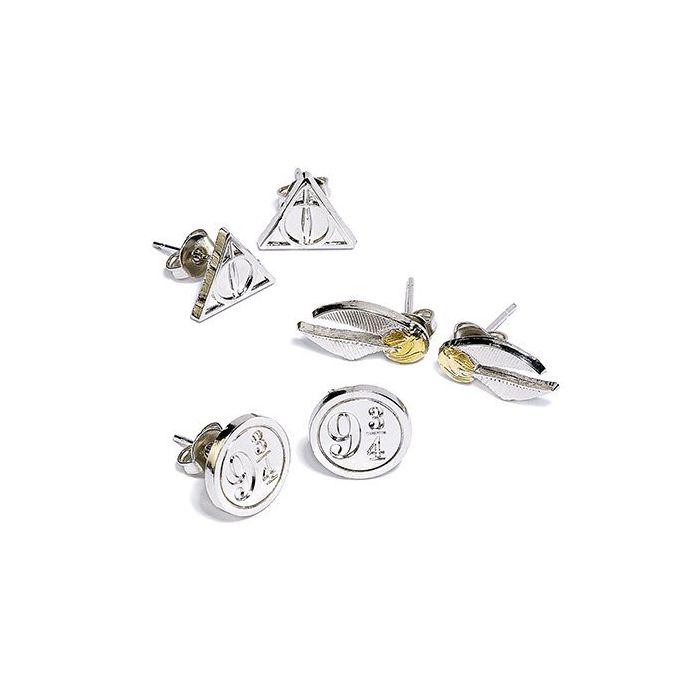 Stud Earring Set Deathly Hallows / Golden Snitch / Platform - Harry Potter