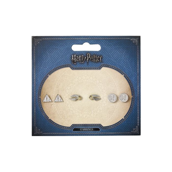 Stud Earring Set Deathly Hallows / Golden Snitch / Platform - Harry Potter