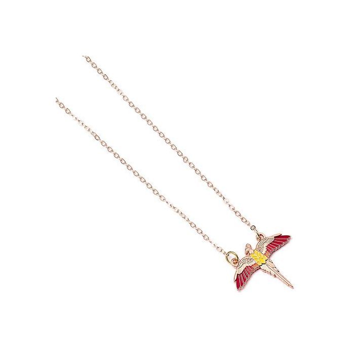Harry Potter: Rose Gold Plated Fawkes Ketting
