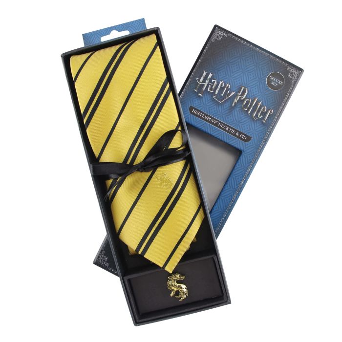 Harry Potter - Hufflepuff Tie Deluxe Edition with Pin
