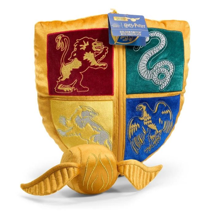 Harry Potter Cushion with Plush Figure Quidditch Crest & Golden Snitch 