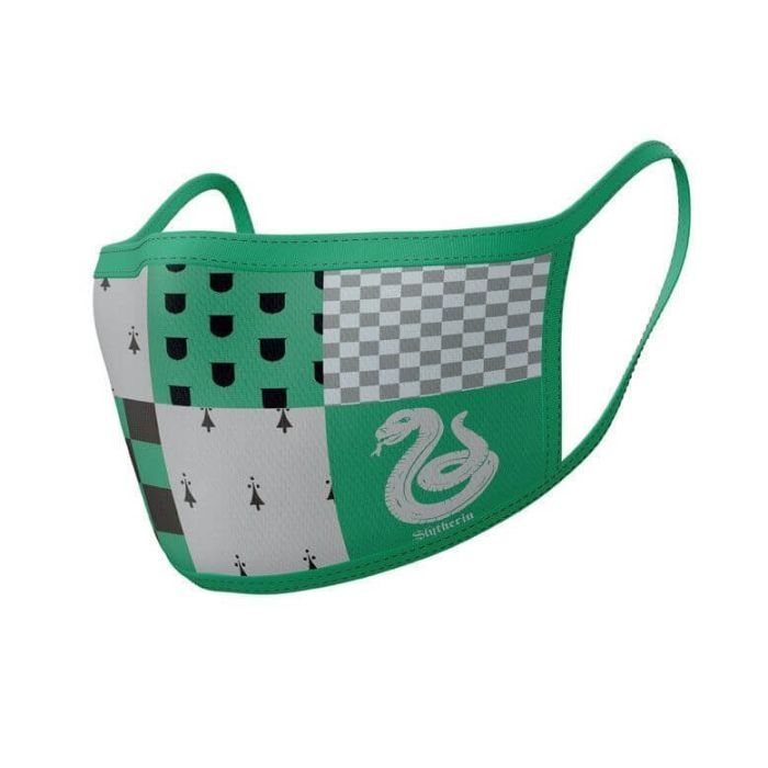 Slytherin Face Mask Cover / Zwadderich Mondkapje 2-pack - Harry Potter
