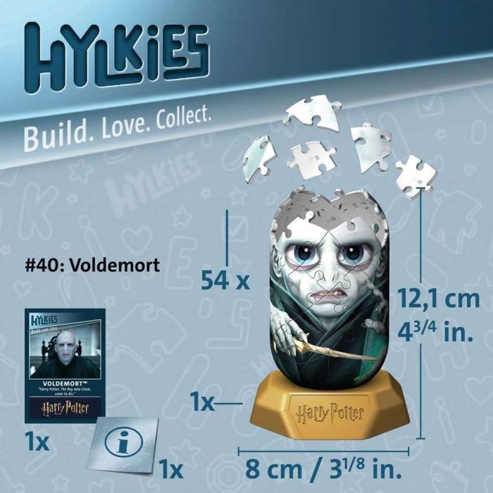 Harry Potter Hylkies 3D Jigsaw Puzzle #40 Voldemort 12 cm