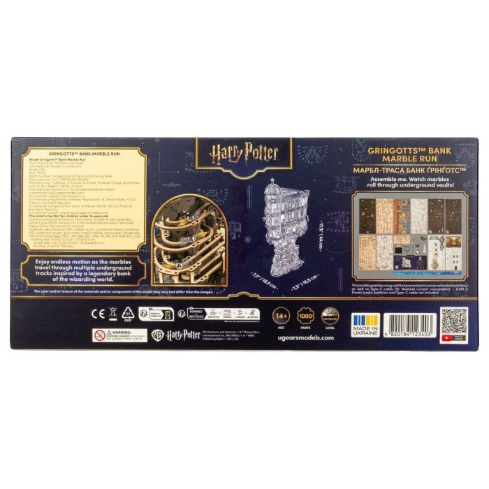 Harry Potter 3D Wooden Puzzle Gringotts Bank Marble Run