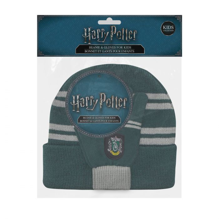 Harry Potter - Slytherin handschoenen en muts kids