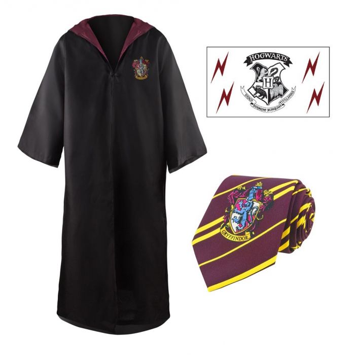 Harry Potter: Gryffindor Robe, Necktie & Tattoo Set